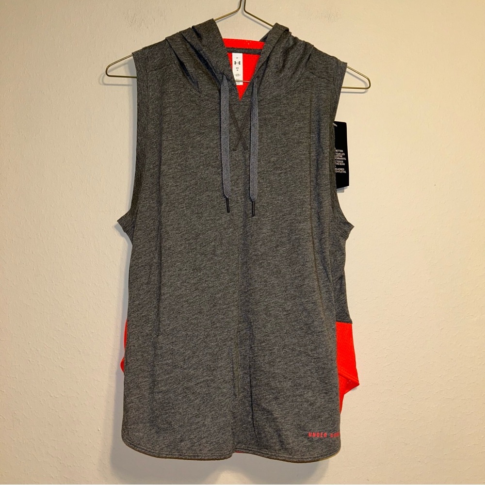 Under Armour Women’s Gray Vest Hoodie top Size M